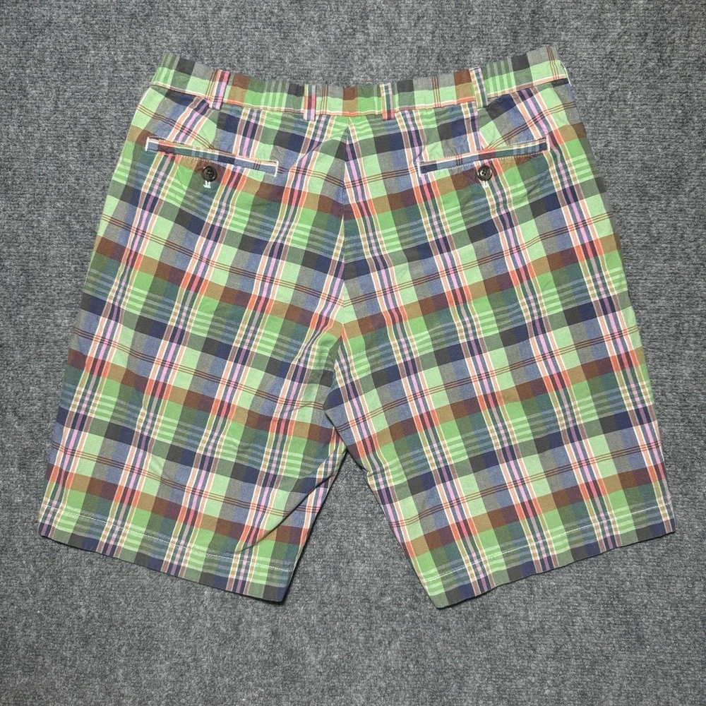 Brooks Brothers 346 Bermuda Shorts Men W36 Madras Plaid Preppy Collegiate Cotton